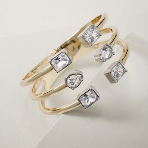 WHBM CLEAR STONE CUFF BRACELET